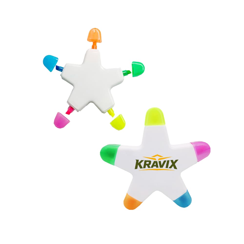 Star Shape Five Color Highlighter