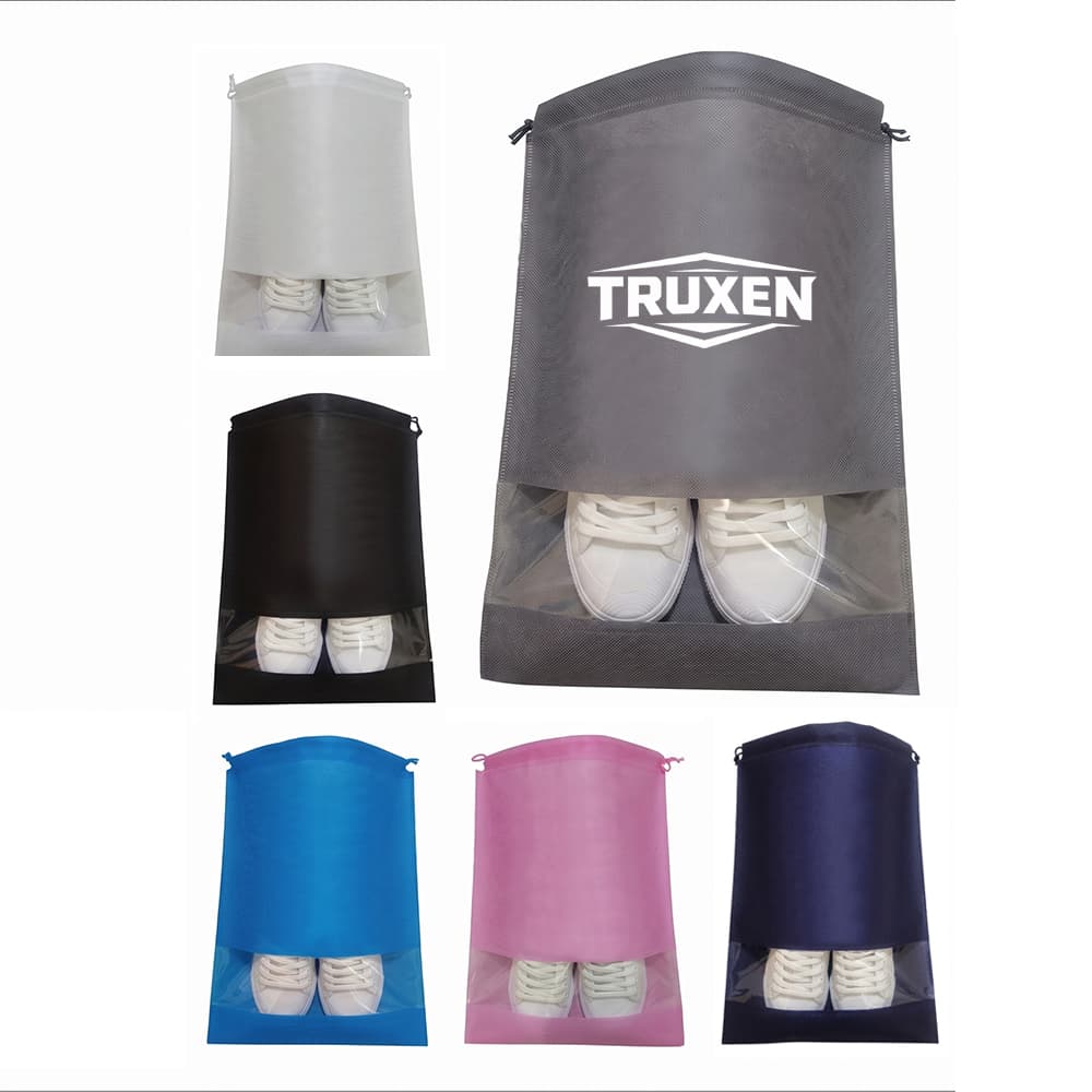 Clear Window Drawstring Shoe Bag