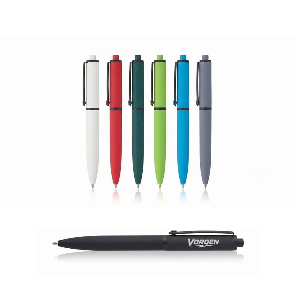 Rubber Finish Plastic Ballpoint Pens