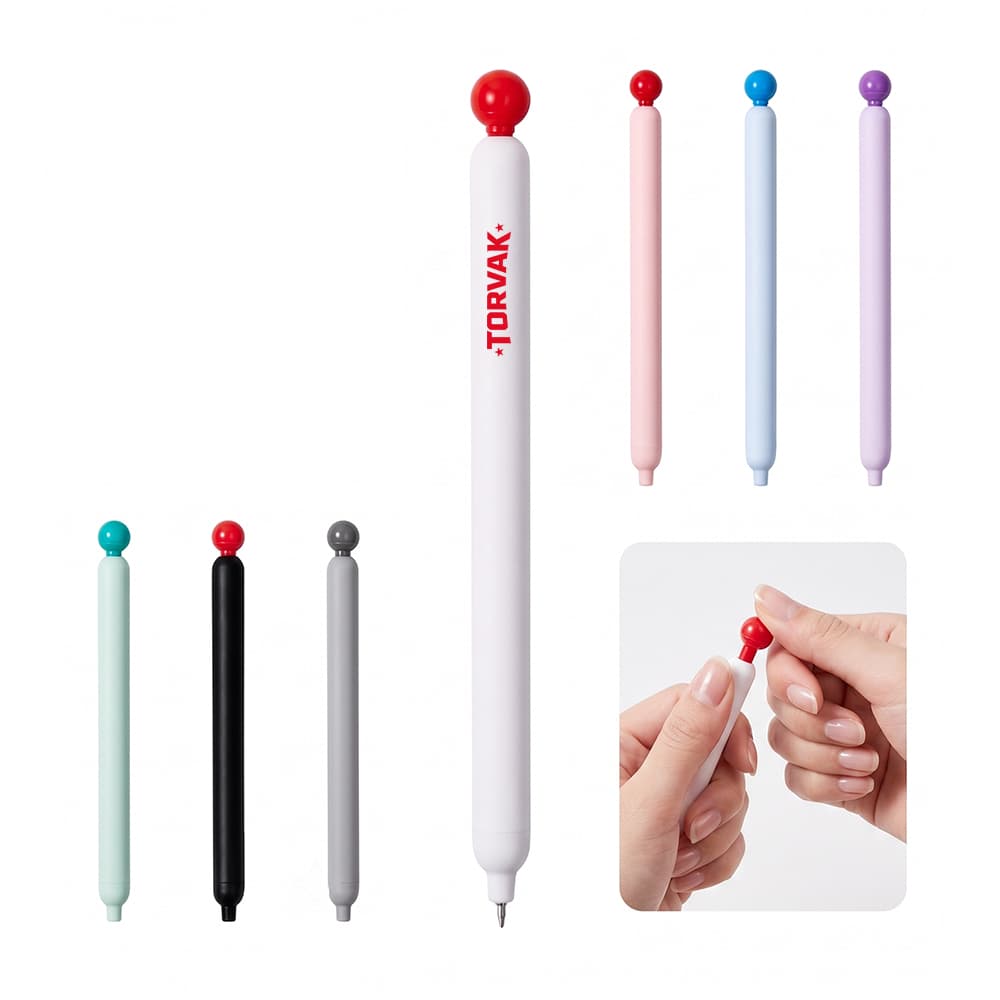 Ball Top Stress Relief Click Gel Pen