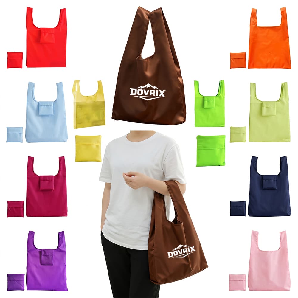 Packable Fold-Up Reusable Shopping Bag