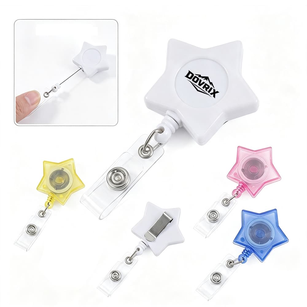 Retractable Reel Star ID Badge Holder