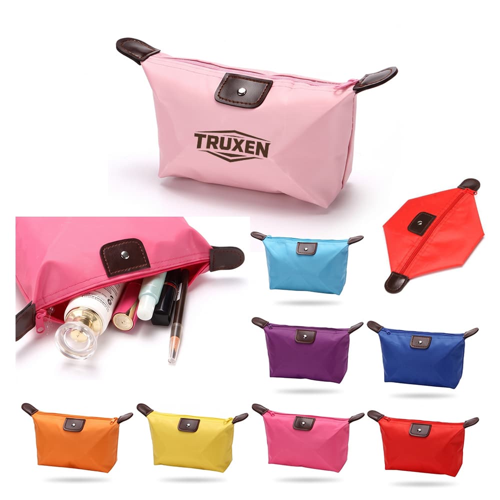 Water Resistant Zippered Cosmetics Bag