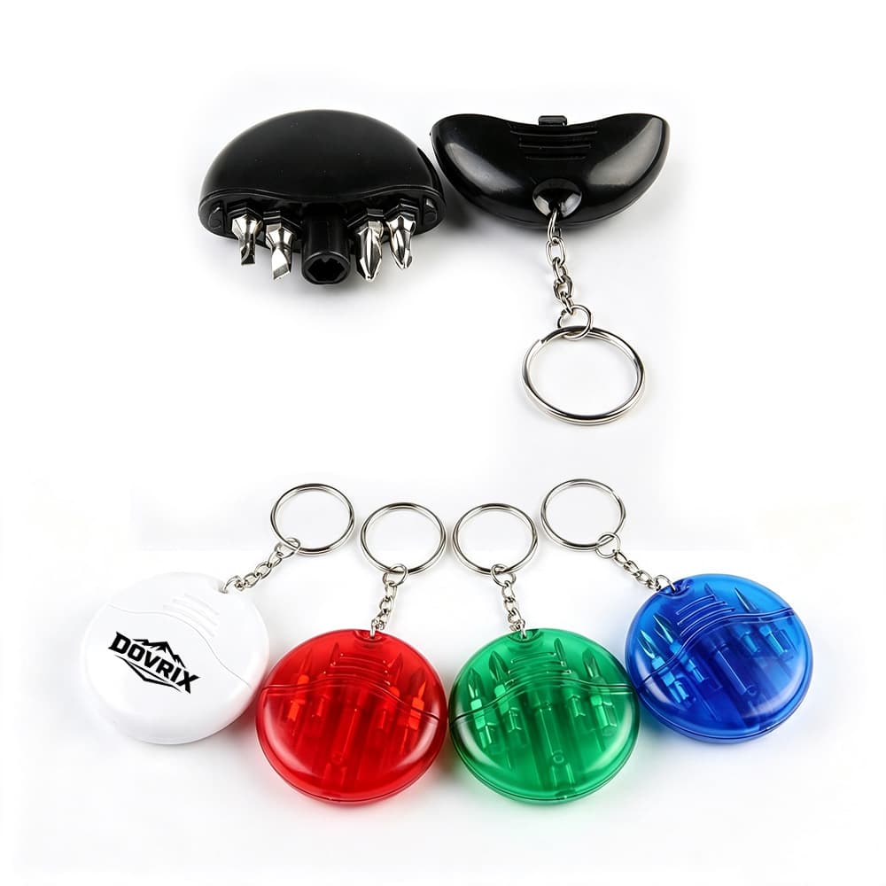 Compact Multi Bit Screwdriver Keychain