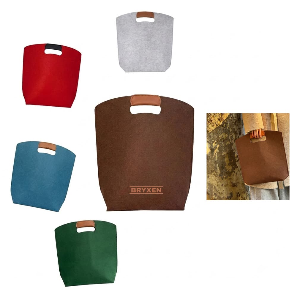 Felt Tote Bag w/ Padded Handle
