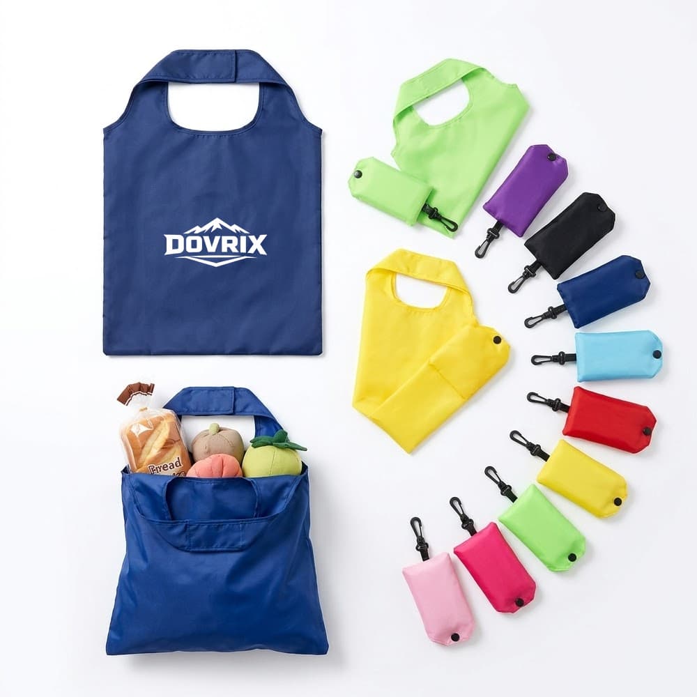 Compact Foldable Keychain Tote Bag