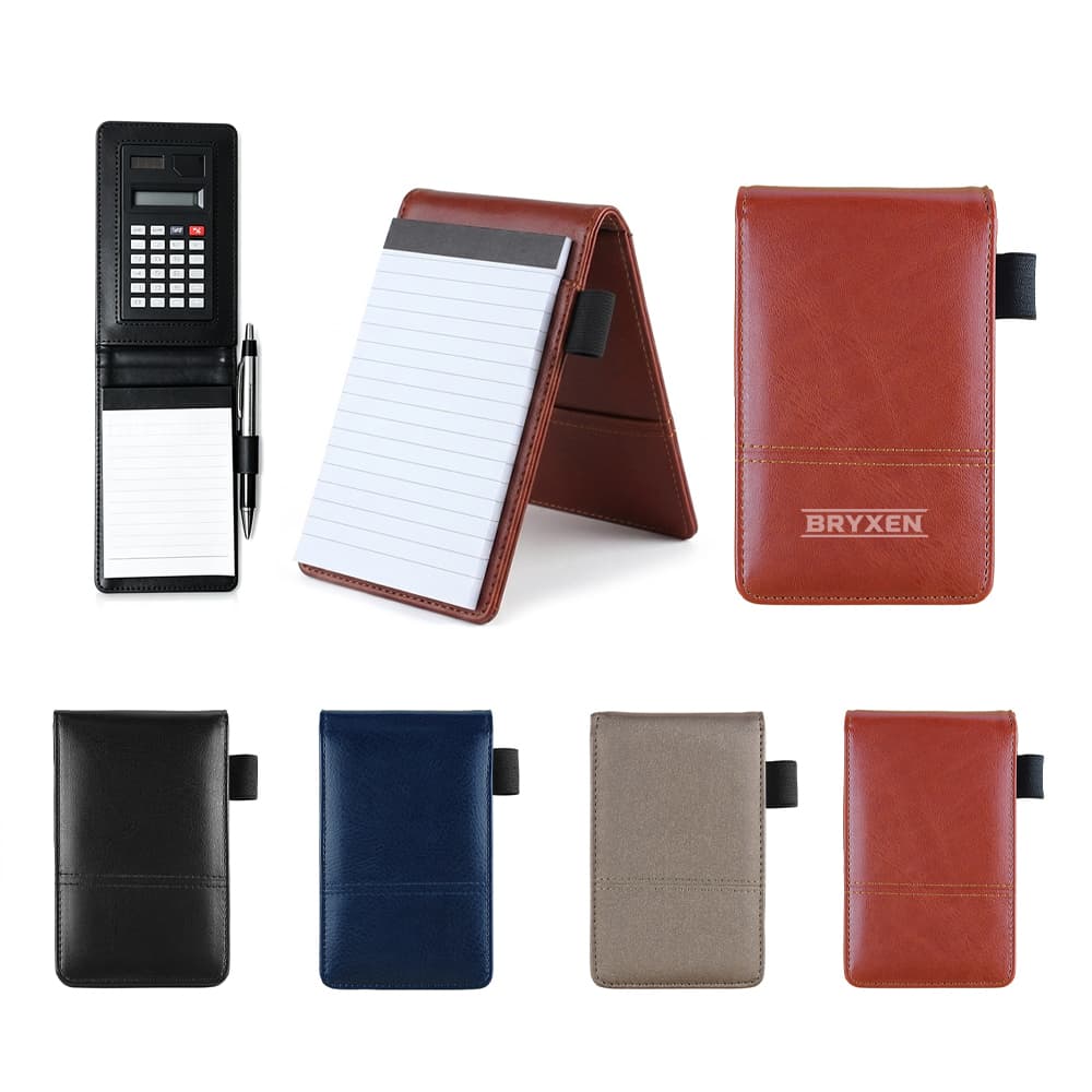 Leatherette Jotter Notebook w/ Calculator