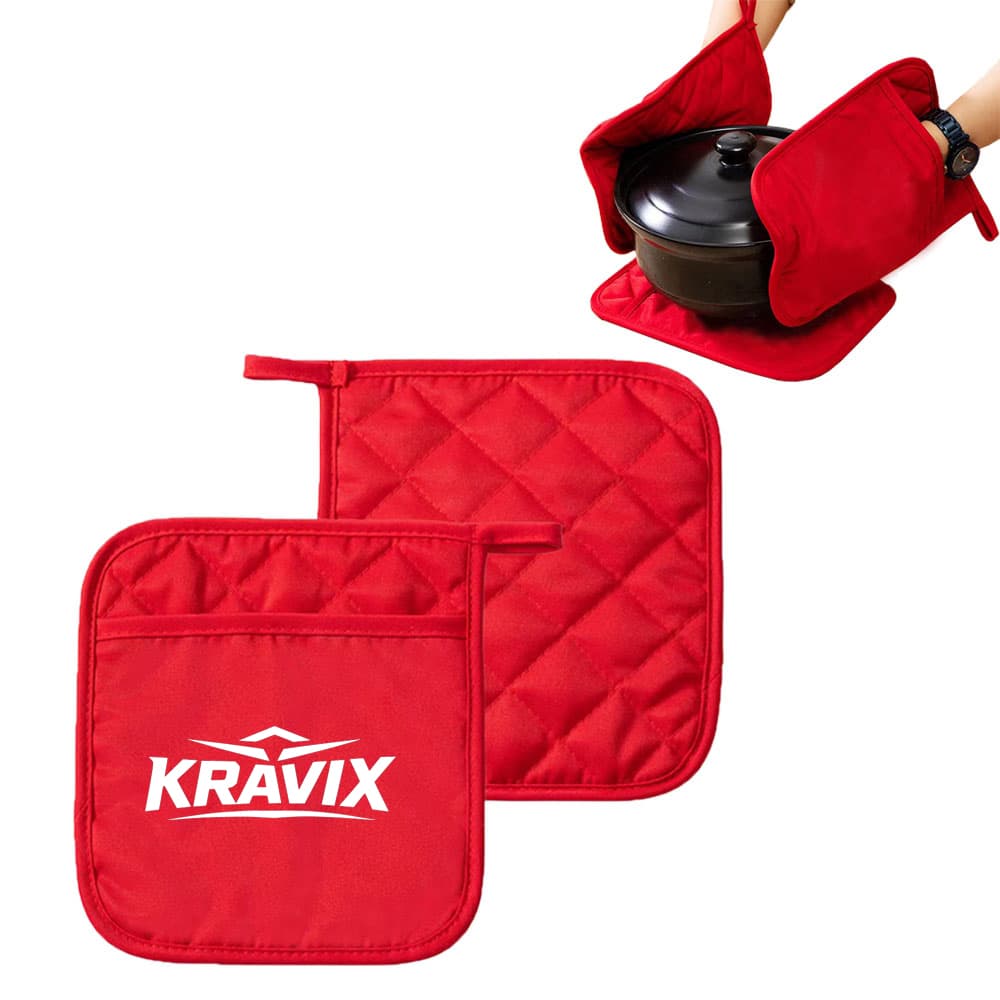 Silicone Grip rPET Potholder Oven Mitt