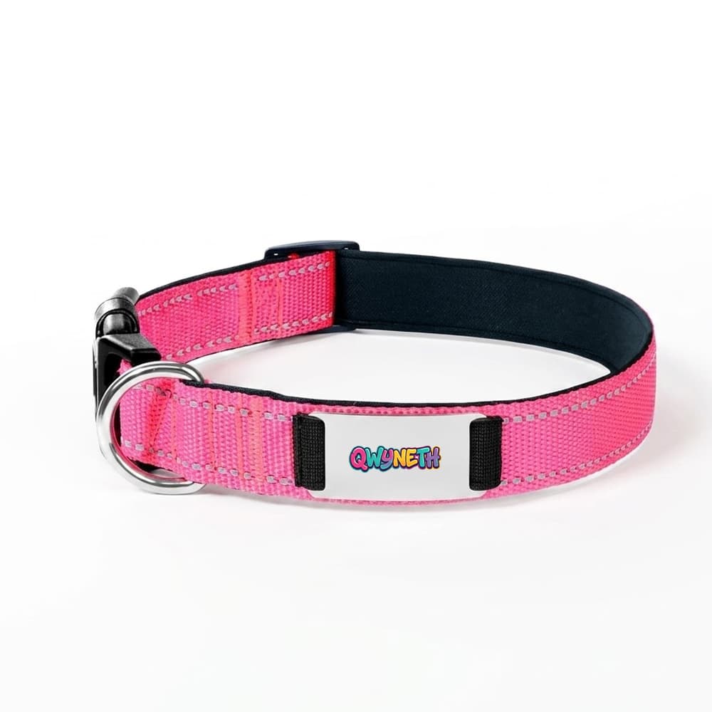 Reflective Stitched Nylon Dog Collar gallery 5