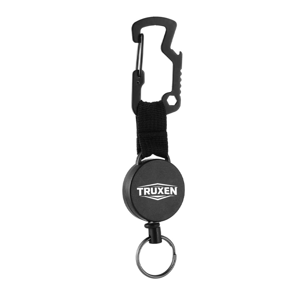 Retractable Carabiner Badge Reel w/ Keyring gallery 1