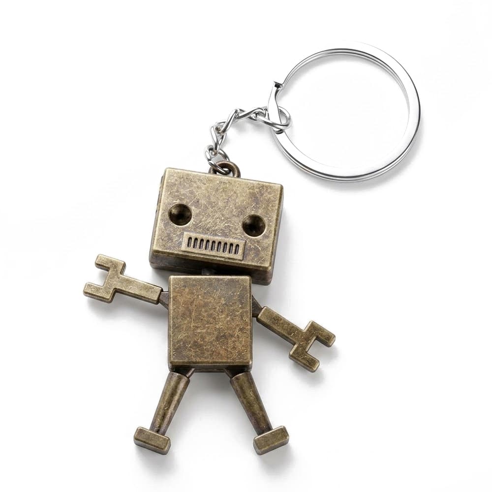 Metal Robot Figure Key Chain gallery 2