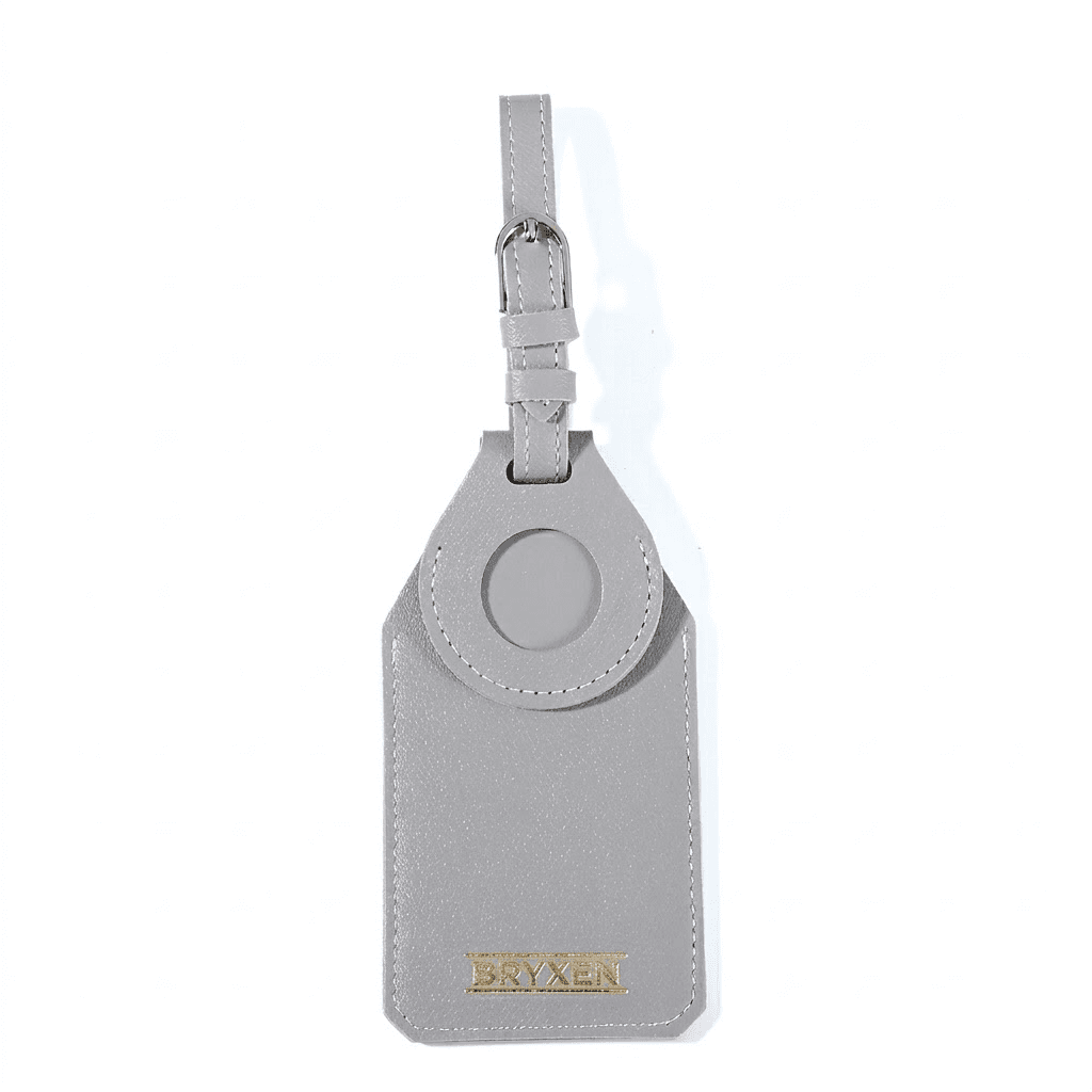 Vegan Leather Luggage Tag w/ Tracker Pocket gallery 2