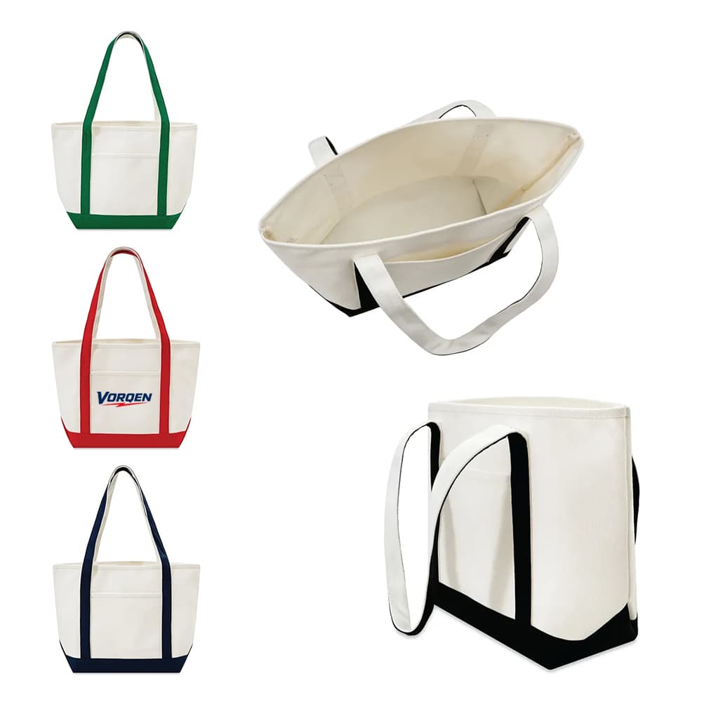 Heavyweight Cotton Canvas Zip-Top Boat Tote