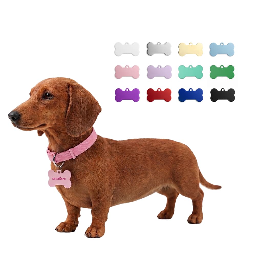 Clip On Aluminum Bone Pet Tag